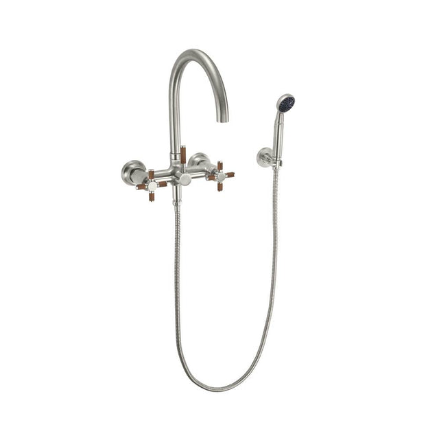 California Faucets - Industrial Wall Mount Tub Filler - Gloss White