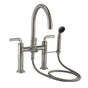 California Faucets - Industrial Deck Mount Tub Filler - Arc Spout - Gloss White