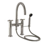 California Faucets - Industrial Deck Mount Tub Filler - Arc Spout - Gloss White