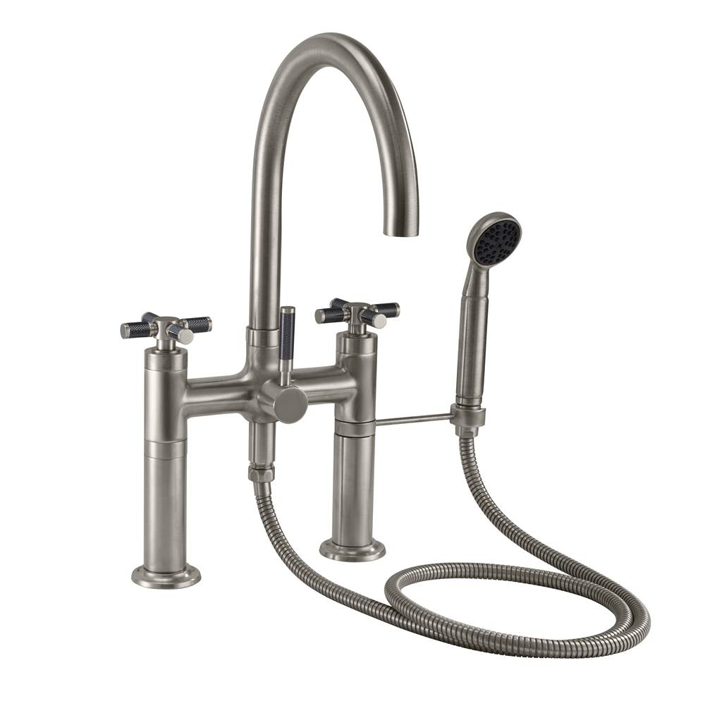 California Faucets - Industrial Deck Mount Tub Filler - Arc Spout - Gloss White