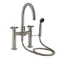 California Faucets - Industrial Deck Mount Tub Filler - Arc Spout - Gloss White