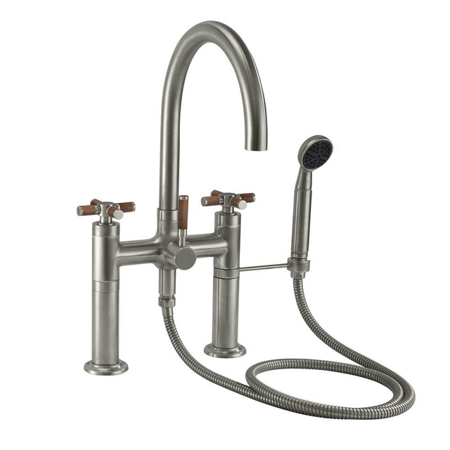 California Faucets - Industrial Deck Mount Tub Filler - Gloss White