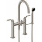 California Faucets - Industrial Deck Mount Tub Filler - Arc Spout - Gloss White