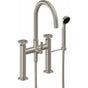 California Faucets - Industrial Deck Mount Tub Filler - Arc Spout - Gloss White