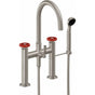 California Faucets - Industrial Deck Mount Tub Filler - Arc Spout - Gloss White