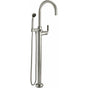 California Faucets - Industrial Single Hole Floor Mount Tub Filler - Arc Spout - Gloss White