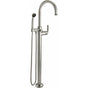 California Faucets - Industrial Single Hole Floor Mount Tub Filler - Arc Spout - Gloss White