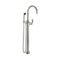 California Faucets - Industrial Single Hole Floor Mount Tub Filler - Arc Spout - Gloss White