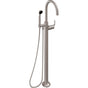 California Faucets - Industrial Single Hole Floor Mount Tub Filler - Arc Spout - Gloss White