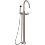California Faucets - Industrial Single Hole Floor Mount Tub Filler - Arc Spout - Gloss White