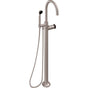 California Faucets - Industrial Single Hole Floor Mount Tub Filler - Arc Spout - Gloss White