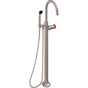 California Faucets - Industrial Single Hole Floor Mount Tub Filler - Arc Spout - Gloss White