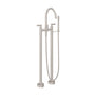 California Faucets - Contemporary Floor Mount Tub Filler - Arc Spout - Gloss White