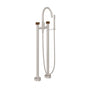 California Faucets - Contemporary Floor Mount Tub Filler - Arc Spout - Gloss White