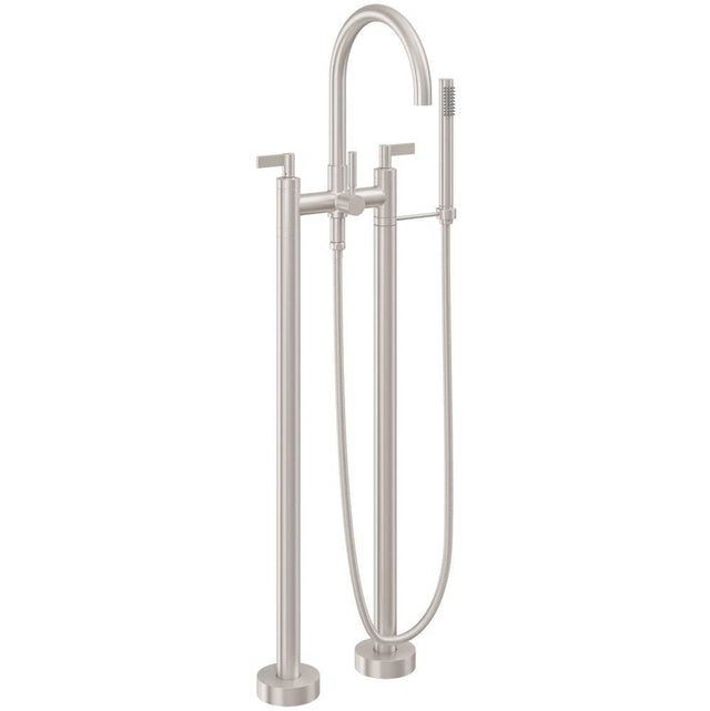 California Faucets - Contemporary Floor Mount Tub Filler - Gloss White