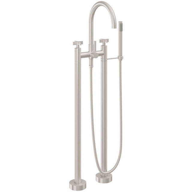 California Faucets - Contemporary Floor Mount Tub Filler - Gloss White