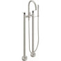 California Faucets - Contemporary Floor Mount Tub Filler - Arc Spout - Gloss White