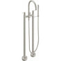 California Faucets - Contemporary Floor Mount Tub Filler - Arc Spout - Gloss White