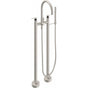 California Faucets - Contemporary Floor Mount Tub Filler - Arc Spout - Gloss White