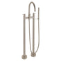 California Faucets - Contemporary Floor Mount Tub Filler - Arc Spout - Gloss White