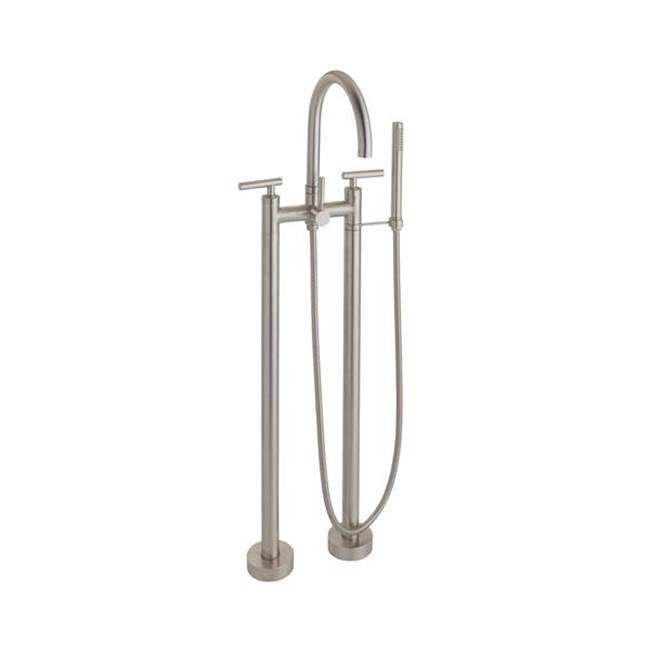 California Faucets - Contemporary Wall Mount Tub Filler - Arc Spout - Gloss White