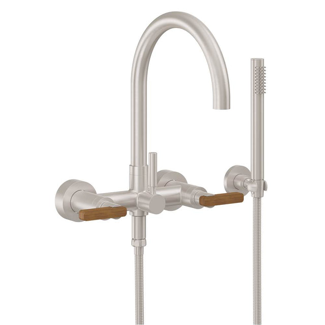 California Faucets - Contemporary Wall Mount Tub Filler - Arc Spout - Gloss White