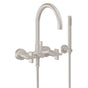 California Faucets - Contemporary Wall Mount Tub Filler - Arc Spout - Gloss White