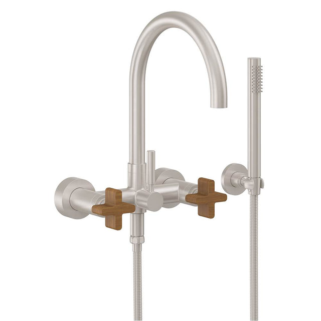 California Faucets - Contemporary Wall Mount Tub Filler - Arc Spout - Gloss White