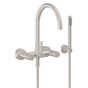 California Faucets - Contemporary Wall Mount Tub Filler - Arc Spout - Gloss White