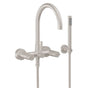 California Faucets - Contemporary Wall Mount Tub Filler - Arc Spout - Gloss White