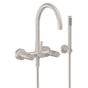 California Faucets - Contemporary Wall Mount Tub Filler - Arc Spout - Gloss White