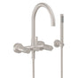 California Faucets - Contemporary Wall Mount Tub Filler - Arc Spout - Gloss White