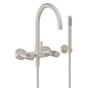 California Faucets - Contemporary Wall Mount Tub Filler - Arc Spout - Ultra Stainless Steel Pvd