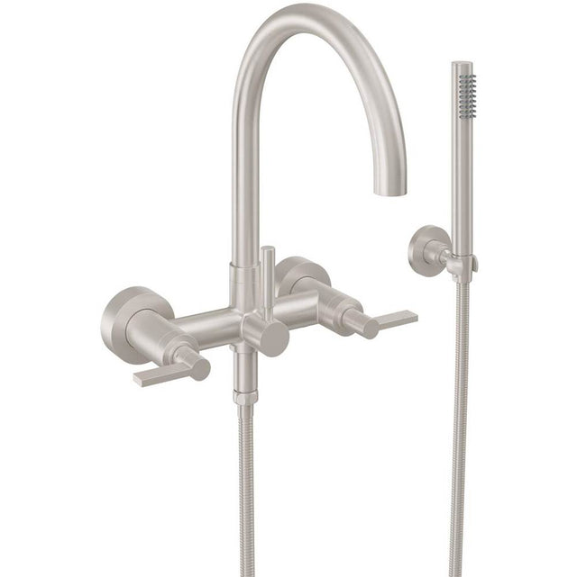 California Faucets - Contemporary Wall Mount Tub Filler - Gloss White