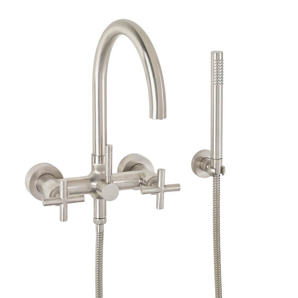 California Faucets - Contemporary Wall Mount Tub Filler - Arc Spout - Gloss White