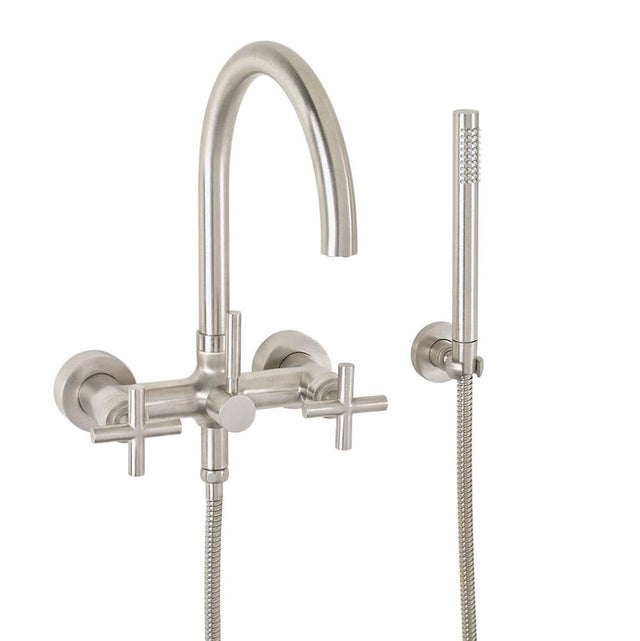 California Faucets - Contemporary Wall Mount Tub Filler - Arc Spout - Gloss White