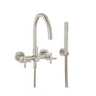 California Faucets - Contemporary Wall Mount Tub Filler - Arc Spout - Gloss White