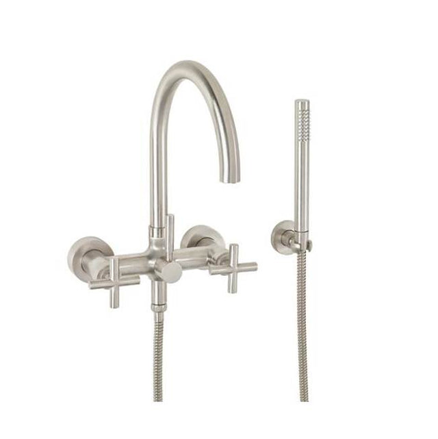 California Faucets - Contemporary Wall Mount Tub Filler - Arc Spout - Gloss White