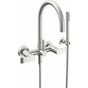 California Faucets - Contemporary Wall Mount Tub Filler - Arc Spout - Polished Nickel Pvd