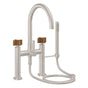 California Faucets - Contemporary Deck Mount Tub Filler - Arc Spout - Gloss White