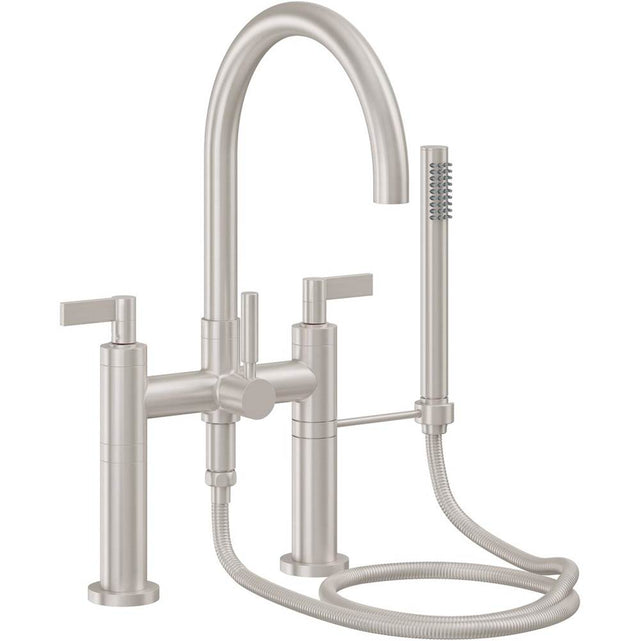 California Faucets - Contemporary Deck Mount Tub Filler - Gloss White
