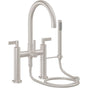 California Faucets - Contemporary Deck Mount Tub Filler - Gloss White
