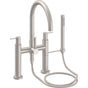 California Faucets - Contemporary Deck Mount Tub Filler - Arc Spout - Gloss White