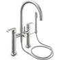 California Faucets - Contemporary Deck Mount Tub Filler - Arc Spout - Gloss White