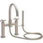 California Faucets - Contemporary Deck Mount Tub Filler - Arc Spout - Gloss White