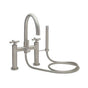 California Faucets - Contemporary Deck Mount Tub Filler - Arc Spout - Gloss White