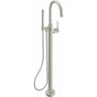 California Faucets - Contemporary Single Hole Floor Mount Tub Filler - Arc Spout - Gloss White