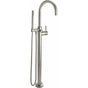 California Faucets - Contemporary Single Hole Floor Mount Tub Filler - Arc Spout - Gloss White