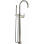 California Faucets - Contemporary Single Hole Floor Mount Tub Filler - Arc Spout - Gloss White