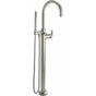 California Faucets - Contemporary Single Hole Floor Mount Tub Filler - Arc Spout - Gloss White